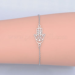 Bracelets à maillons en acier inoxydable 201 résistant au ternissement&nbsp;BJEW-T011-JN495-1