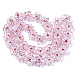 Brins de perles au chalumeau bosselés faits à la main transparents&nbsp;LAMP-S194-022F