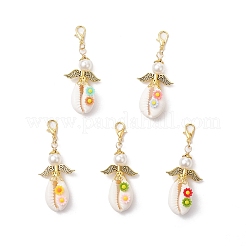 Pendentif en plastique ABS imitation perle décorations&nbsp;HJEW-JM03694-02