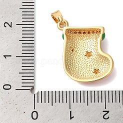 Pendentifs en laiton plaqué zircone cubique&nbsp;KK-K385-119G-04