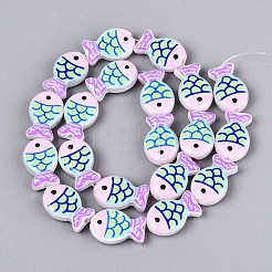 Perles en verre émaillé teintées et chauffées&nbsp;GLAA-T023-45B