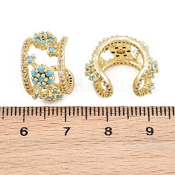 Boucles d'oreilles manchette en laiton zircon cubique micro pavé&nbsp;KK-CBA960E-24G