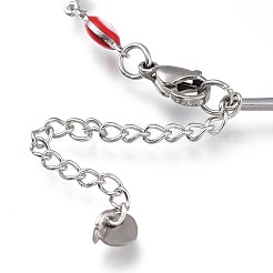 Bracciali a maglie in acciaio inossidabile 304&nbsp;BJEW-M203-06P-B