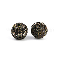Messing Legierung Strass Perlen&nbsp;RB-A011-12mm-01AB-NF