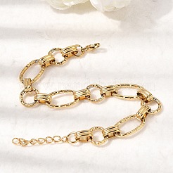 Bracelets à maillons en acier inoxydable 304 martelé pour femmes&nbsp;BJEW-L720-01G