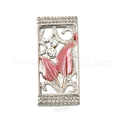 Messing-Kristall-Strass-Rechteck mit Blatt-Mehrstrang-Verbindungen&nbsp;KK-P306-16P