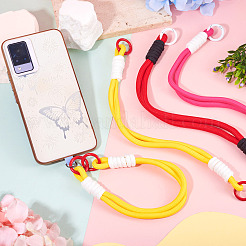 3 chaîne de dragonne de téléphone en polyester 3 couleurs&nbsp;AJEW-TA0002-62B