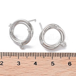 Messing micro pave zirkonia-ohrstecker-Zubehör&nbsp;KK-E107-20P