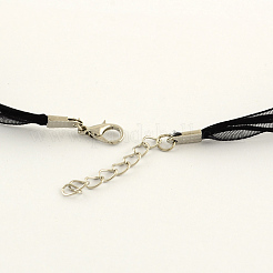 Collar de cuerda múltiple para hacer joyas&nbsp;NJEW-R218-13