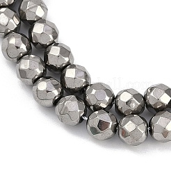 Fili di perline di ematite sintetica non magnetica elettrolitica&nbsp;G-H072-J01-01