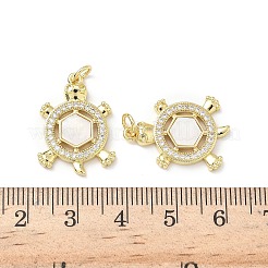Pendentifs avec zircon cubiques à micro-pavés en laiton&nbsp;KK-P330-09G
