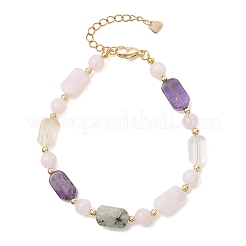 Armbänder aus natürlichen Rosenquarz-&nbsp;BJEW-JB13661