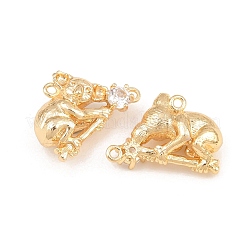 Pendentifs en laiton zircon cubique transparent&nbsp;KK-CBA6818-05G