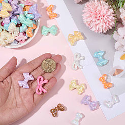 60 pièce de 6 styles de perles acryliques opaques plaquées UV&nbsp;PACR-SC0002-69