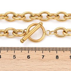 Collares de cadena de cable gruesos de acero inoxidable 304 para mujer&nbsp;NJEW-Z072-02G