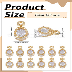 20 pièces pendentifs en alliage&nbsp;ZIRC-LP0001-11KCG