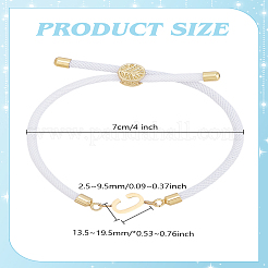 1 bracelet coulissant réglable en nylon pour femme&nbsp;BJEW-LP0001-33C-G