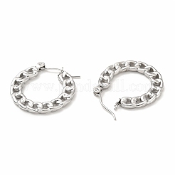 Pendientes de botón con forma de cadena de eslabones de acero inoxidable 304 que no se deslustran para mujer&nbsp;X-EJEW-F283-02P