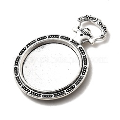 Supports de cabochon en alliage de style tibétain&nbsp;TIBEP-N003-74AS