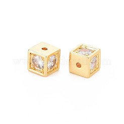 Placcatura a cremagliera in ottone micro pavé di perle di zirconi trasparenti&nbsp;KK-N233-187
