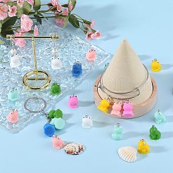 49pcs 7 Arten undurchsichtige Harzanhänger&nbsp;RESI-SZ0003-47
