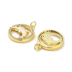 Pendentifs en laiton zircon cubique transparent&nbsp;KK-K365-01G-03
