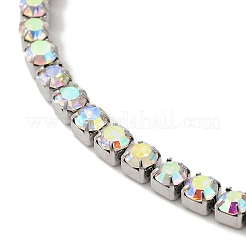 304 Edelstahl-Cup-Kettenarmbänder mit Strassen&nbsp;BJEW-S002-01F