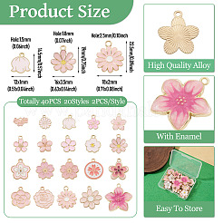 Colgantes de esmalte de aleación 40pcs 20 estilos&nbsp;ENAM-TA0004-04
