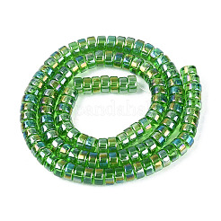 Fili di perline di vetro trasparente placcato ab colore&nbsp;GLAA-T026-3x6mm-T08