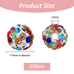 120 Stück Strass-Tonpflasterperlen&nbsp;CLAY-FH0001-27A