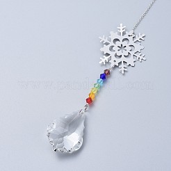 Cristales candelabro suncatchers prismas chakra colgante colgante&nbsp;AJEW-I040-01P