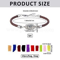1 bracciale a maglie con colonna per diffusore di profumo in acciaio inossidabile 304&nbsp;BJEW-FG0001-08C