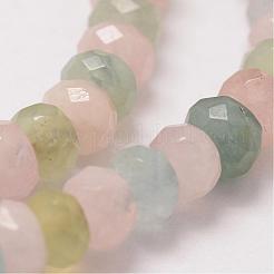 Fili sfrangiati di perle di morganite naturale sfaccettate&nbsp;G-O137-05A