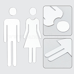 Signe de toilette acrylique stickers&nbsp;DIY-WH0569-66A-01