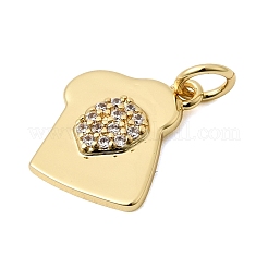 Breloques en laiton zircon cubique transparent&nbsp;KK-L267-06G