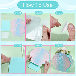 Holografische Papierverpackungstaschen mit Griff&nbsp;CARB-WH0015-09