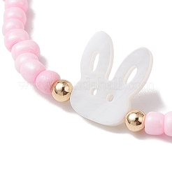 Bracelets extensibles en perles de verre&nbsp;BJEW-MZ00126-01