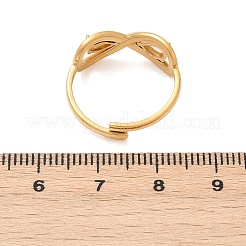 Bagues de manchette réglables en acier inoxydable 304 avec pavé de zircones cubiques&nbsp;RJEW-Z093-01G