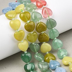Colliers de perles en verre de quartz cerise à dégradé de couleurs&nbsp;G-B185-A15