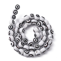 Chapelets de perle rondes au mauvais œil manuelles&nbsp;LAMP-L055-8mm-09