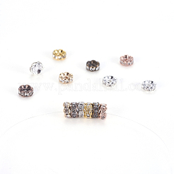 Messing Strass Zwischen perlen&nbsp;RB-JP0002-10-NF