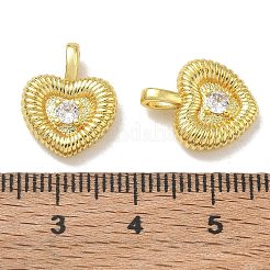 Pendenti in zirconi cubici trasparenti in micro pavè di ottone&nbsp;CU-CBA6E4E-19G-A