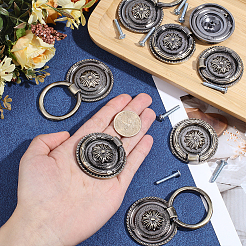 Tirador de cajón de aleación de zinc con forma de flor&nbsp;FIND-WH0366-397AB-01