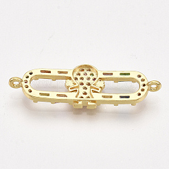 Liens de zircone cubique en laiton micro-pavé&nbsp;ZIRC-T006-50G