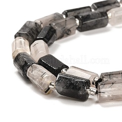 Natur schwarz Rutilquarz Perlen Stränge&nbsp;G-G068-A32-01