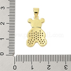 Cremagliera placcatura micro ottone spianare pendenti zirconi&nbsp;KK-Z074-64G