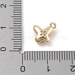 Pendentifs avec zircon cubiques à micro-pavés en laiton&nbsp;KK-D283-17G