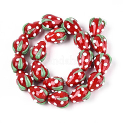 Cuentas irregulares hechas a mano hechas con lampwork&nbsp;LAMP-N033-02C