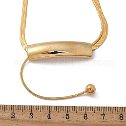 Schlangenkettenhalsketten aus gebogenem Rohr aus Edelstahl 304 für Damen&nbsp;NJEW-Z061-04G-01