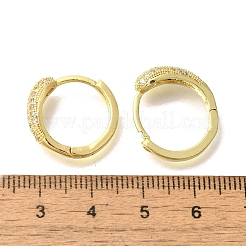Boucles d'oreilles en laiton avec zircone cubique transparente&nbsp;EJEW-M047-01G